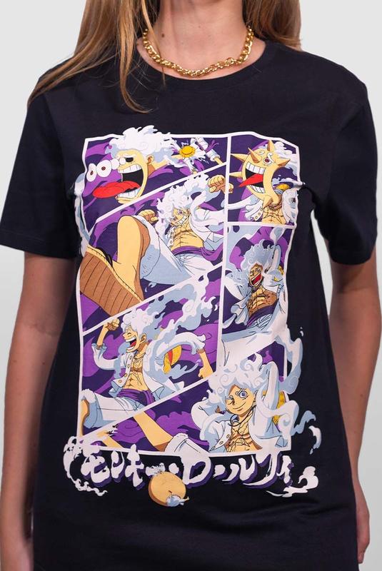 Camiseta One Piece Luffy Gear 5 Black - Piticas - Camiseta